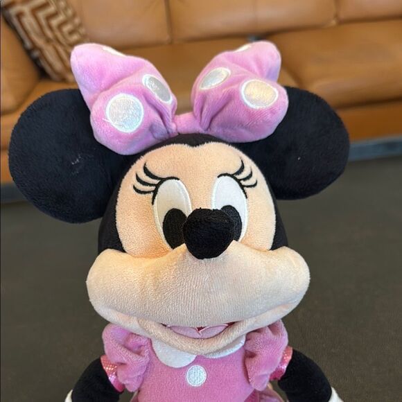 Disney Minnie Mouse Pink and Black Stuffed Animal - Picture 4 of 7